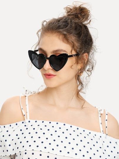 Heart Shaped Frame Sunglasses - Open Your heart boutique
