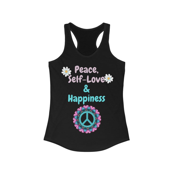 Peace, Self-Love & Happiness Racerback Tank - Open Your heart boutique